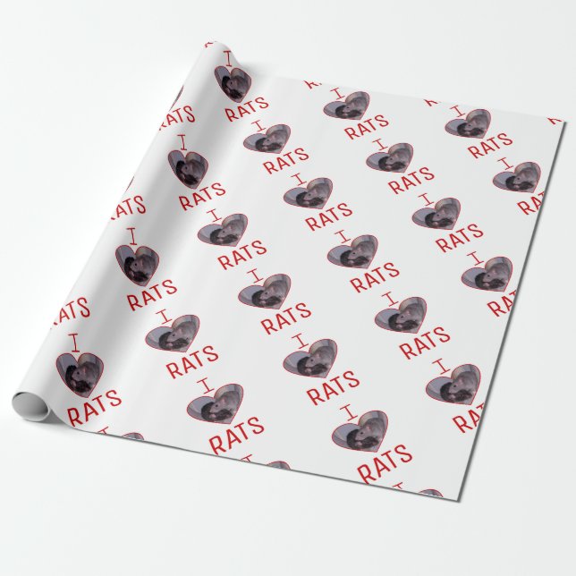 I Liebe-Ratten! Geschenkpapier (Ungerollt)