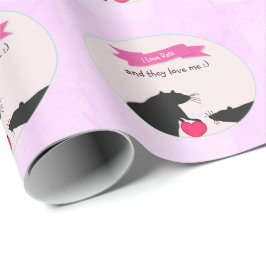 I Liebe-Ratten und sie Liebe ich Geschenkpapier
