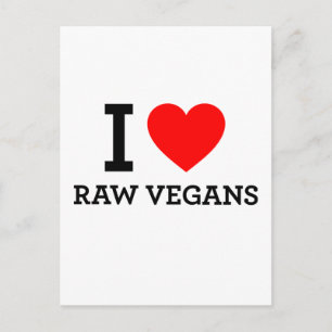 I Liebe Raw Vegans Postkarte
