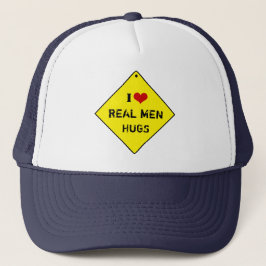 I Liebe Real Men Hugs - Trucker Hat Truckerkappe