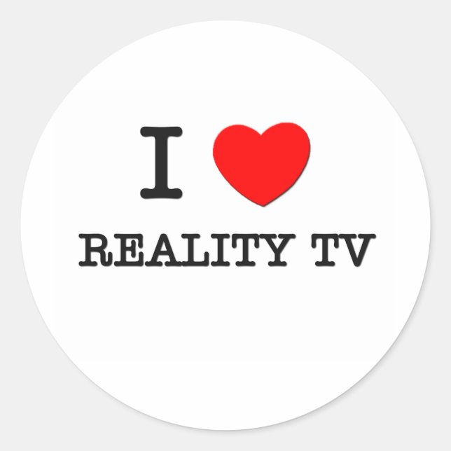I Liebe Reality TV Runder Aufkleber (Vorderseite)