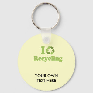 I LIEBE-RECYCELN SCHLÜSSELANHÄNGER