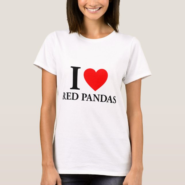 I Liebe Red Pandas T-Shirt (Vorderseite)