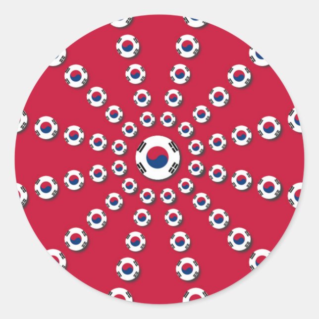 I Liebe Red Runder Aufkleber (Vorderseite)