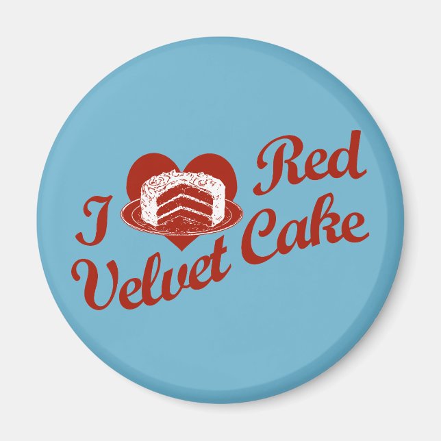 I Liebe Red Velvet Cake Magnet (Vorne)