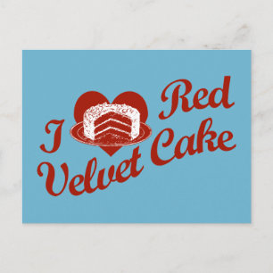 I Liebe Red Velvet Cake Postkarte