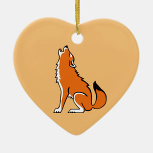 I Liebe Red WOLVES - Animal lover - Wildlife - Keramik Ornament