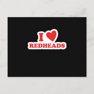 I Liebe Redheads Red Hair Ginger Redheads Geschenk Postkarte