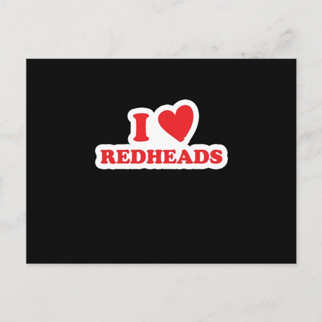 I Liebe Redheads Red Hair Ginger Redheads Geschenk Postkarte (Vorderseite)