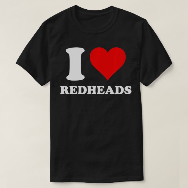 I Liebe Redheads T-Shirt (Design vorne)