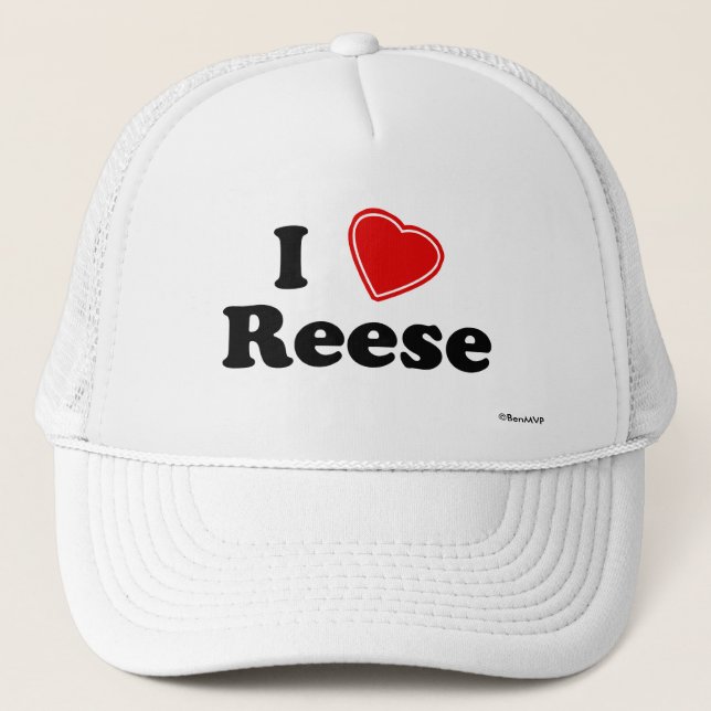 I Liebe Reese Truckerkappe (Vorderseite)