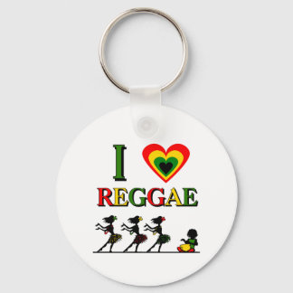 I Liebe Reggae Schlüsselanhänger