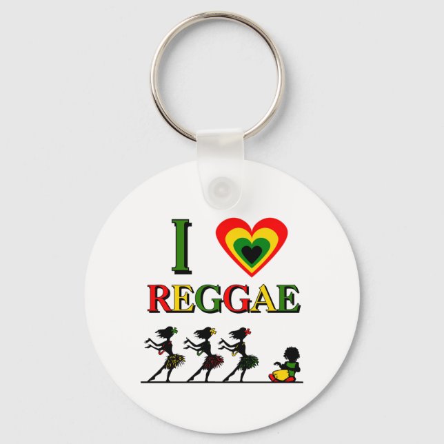 I Liebe Reggae Schlüsselanhänger (Vorderseite)