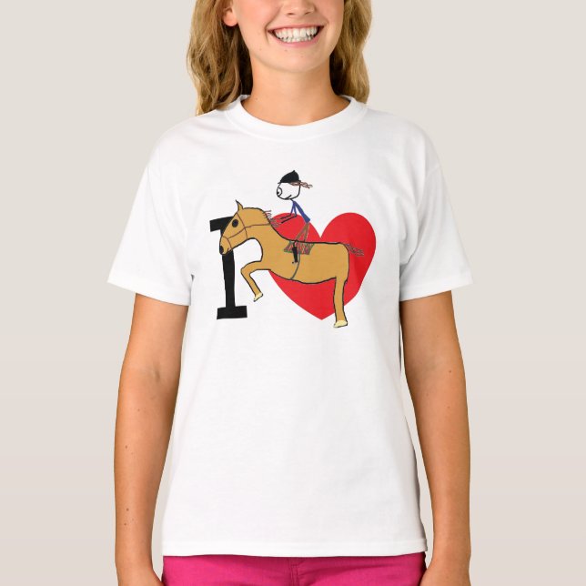 I Liebe Reiten T-Shirt (Vorderseite)