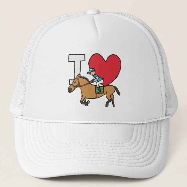I Liebe Reiten Truckerkappe (Vorderseite)