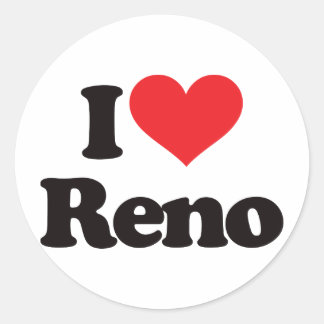 I Liebe Reno Runder Aufkleber