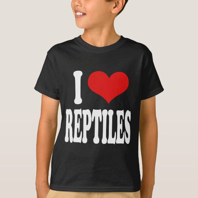 I Liebe-Reptilien T-Shirt (Vorderseite)