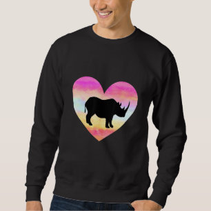 I Liebe Rhinos Herzblut Girl Rhinocero Sweatshirt