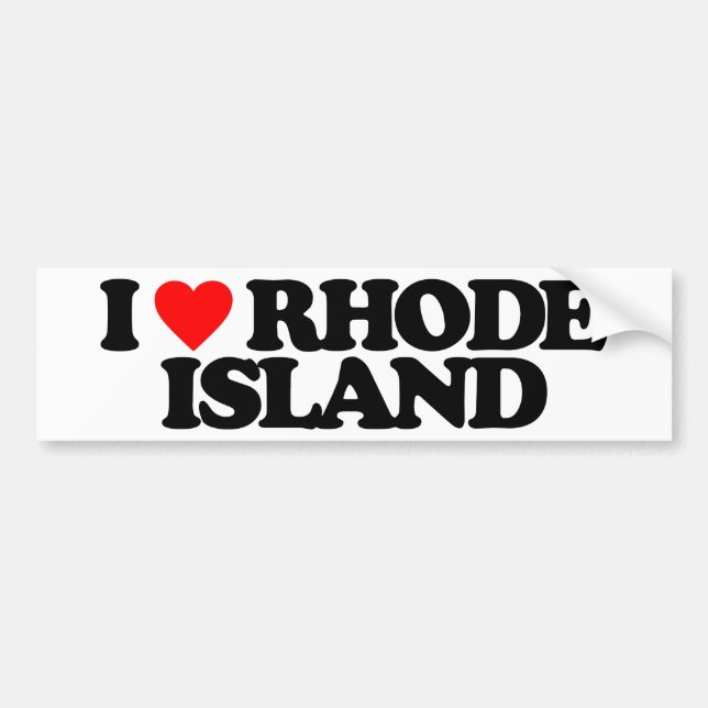 I LIEBE RHODE ISLAND AUTOAUFKLEBER (Vorne)
