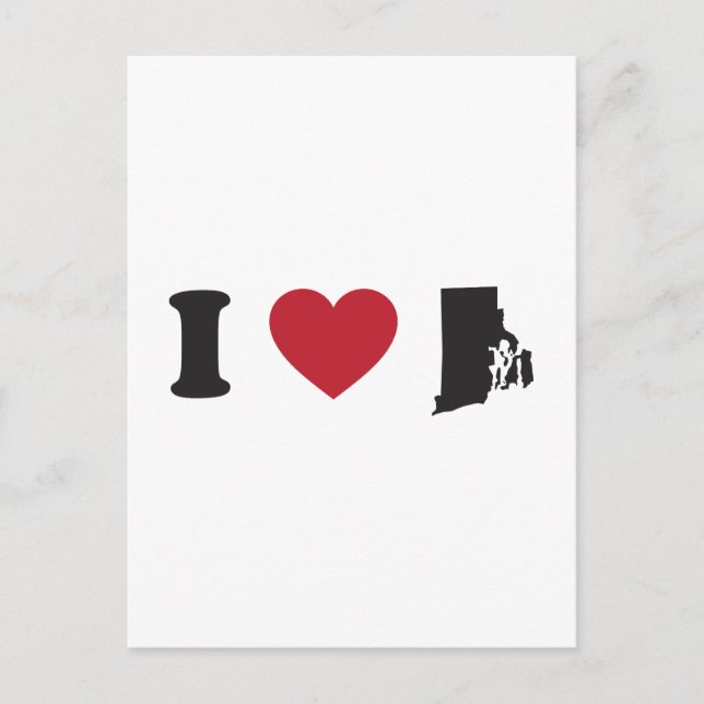 I Liebe Rhode Island Postkarte (Vorderseite)