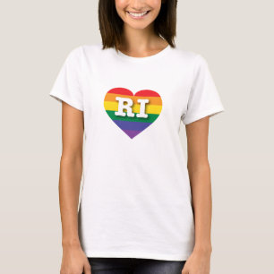 I Liebe Rhode Island Rainbow Herz T-Shirt