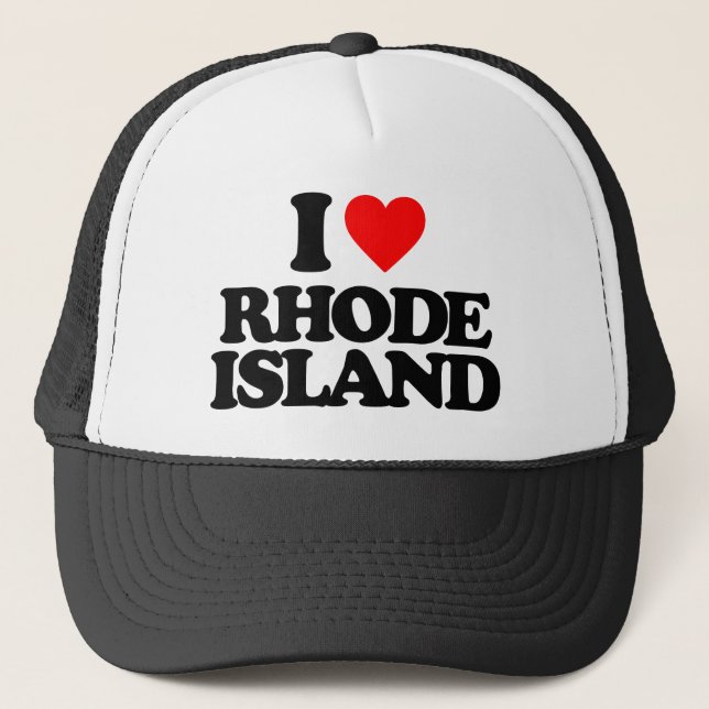 I LIEBE RHODE ISLAND TRUCKERKAPPE (Vorderseite)