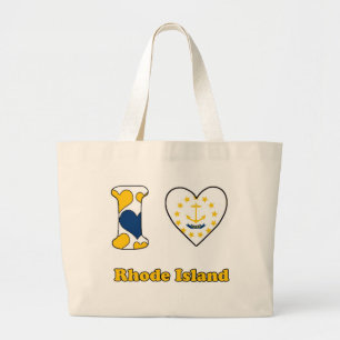 I Liebe Rhode Jumbo Stoffbeutel
