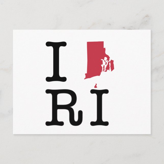 I Liebe Rhode Postkarte (Vorderseite)