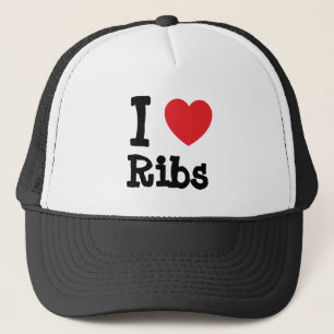 I Liebe Ribs Herzstück T - Shirt Truckerkappe
