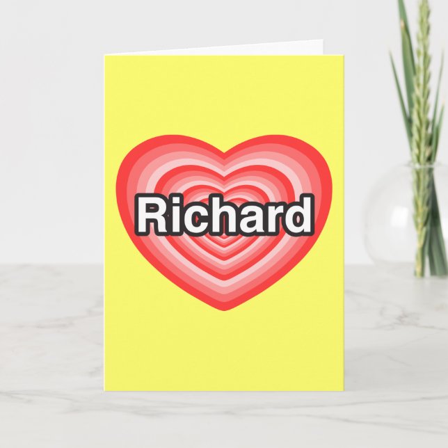I Liebe Richard. Liebe I Sie Richard. Herz Karte (Vorderseite)