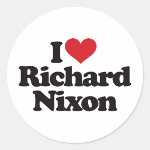 I Liebe Richard Nixon Runder Aufkleber