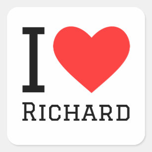 I Liebe richard Quadratischer Aufkleber