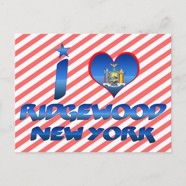 I Liebe Ridgewood, New York Postkarte (Vorderseite)