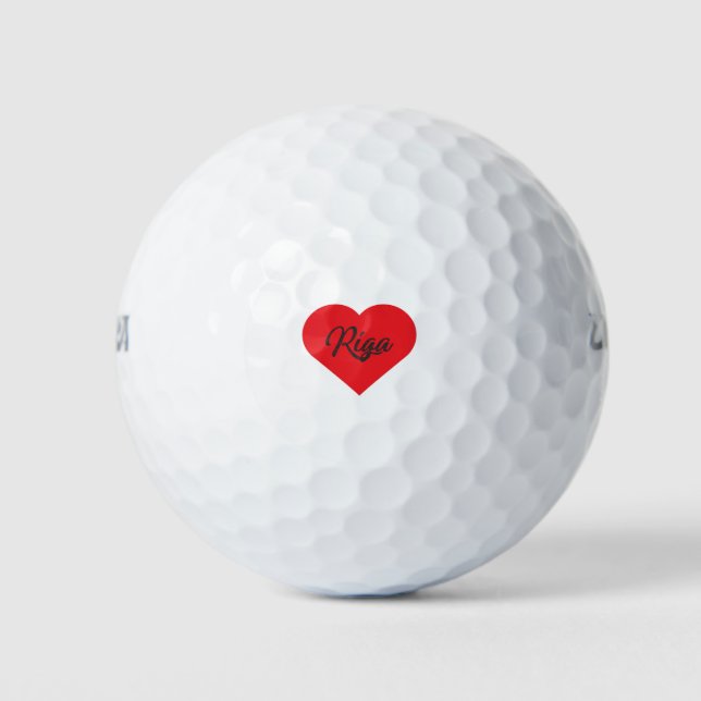 I Liebe Riga - Lettland Golfball (Vorderseite)