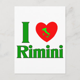 I Liebe Rimini Italien Postkarte
