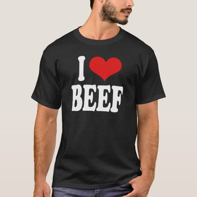 I Liebe-Rindfleisch T-Shirt (Vorderseite)