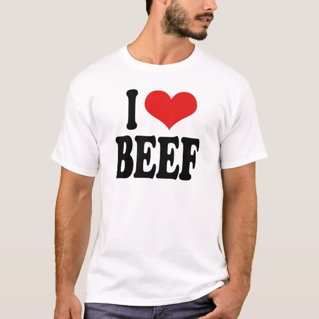 I Liebe-Rindfleisch T-Shirt (Vorderseite)