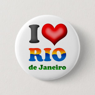 I Liebe Rio de Janeiro, Brasilien die wunderbare Button