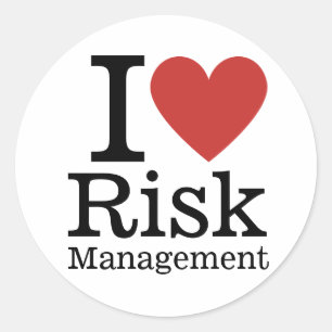 I ❤️ Liebe Risiko Management (für Mitarbeiter) CUS Runder Aufkleber