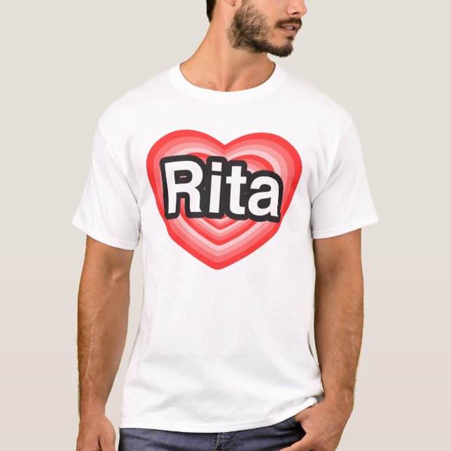 I Liebe Rita. Liebe I Sie Rita. Herz T-Shirt (Vorderseite)
