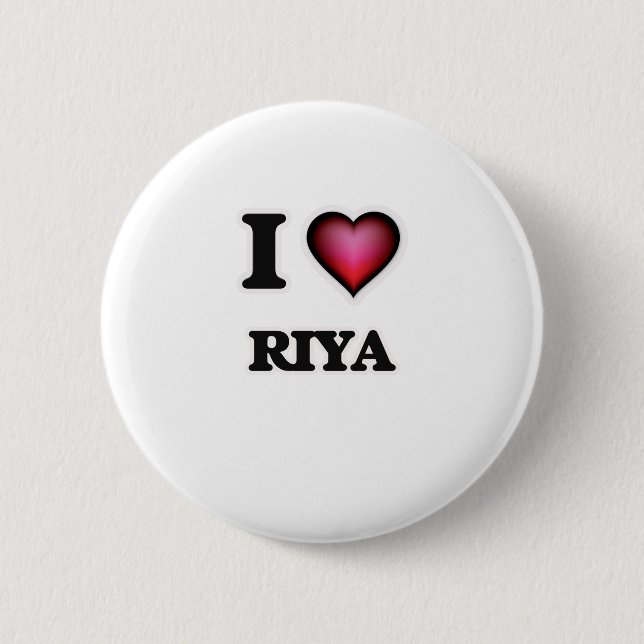 I Liebe Riya Button (Vorderseite)