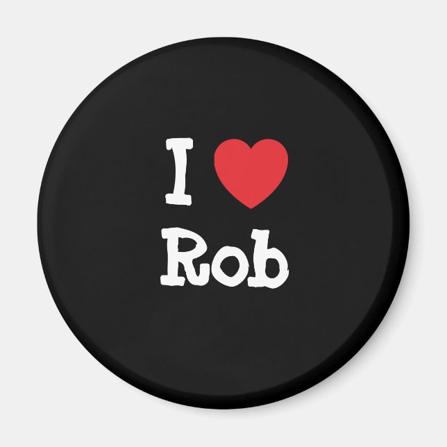 I Liebe Rob Herz Brauch personalisiert Magnet (Vorne)