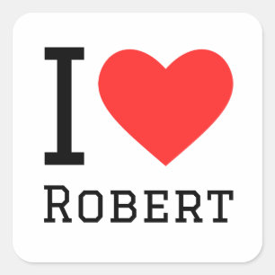 I Liebe Robert Quadratischer Aufkleber