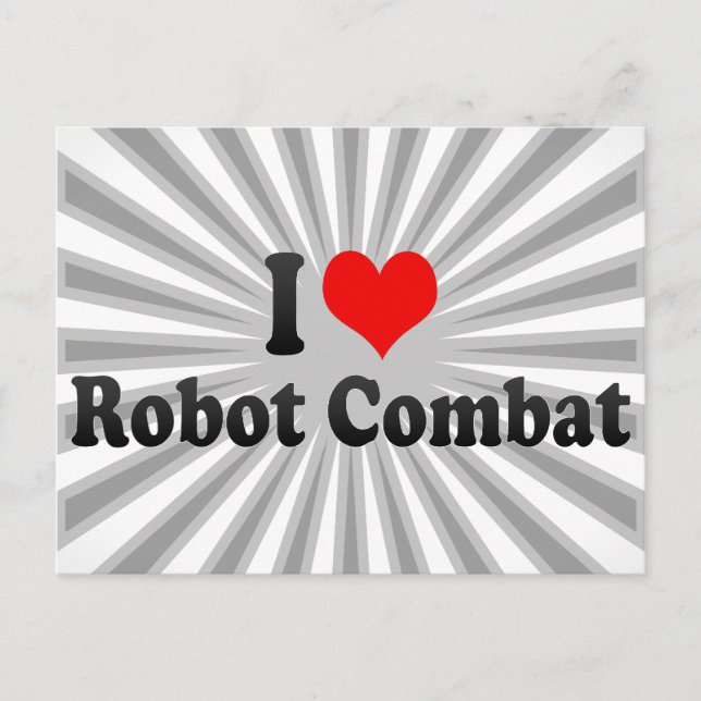 I Liebe Robot Combat Postkarte (Vorderseite)