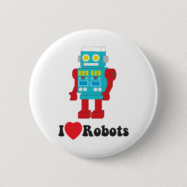 I Liebe-Roboter! Button (Vorderseite)