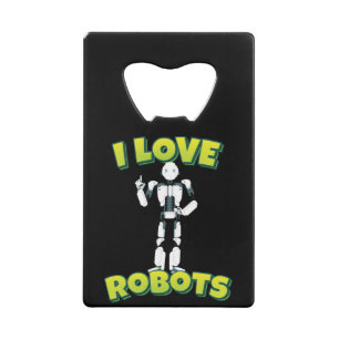I Liebe Roboter Geldbeutel Flaschenöffner