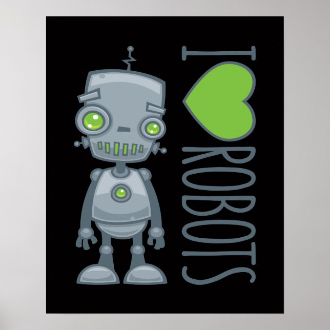 I Liebe Roboter Poster (Vorne)