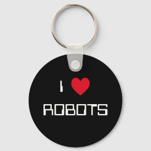 I Liebe Roboter Schlüsselanhänger