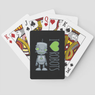 I Liebe Roboter Spielkarten