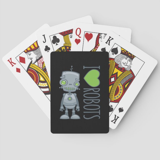 I Liebe Roboter Spielkarten (Rückseite)